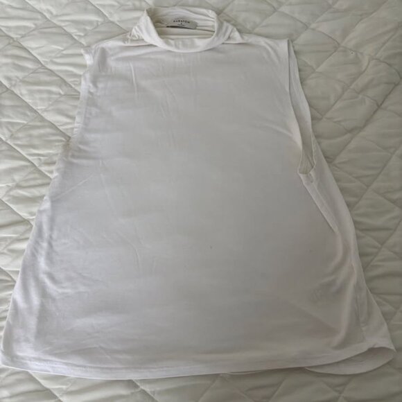 Aritzia Babaton Vince Mockneck Tee (S) in White - Picture 2 of 4
